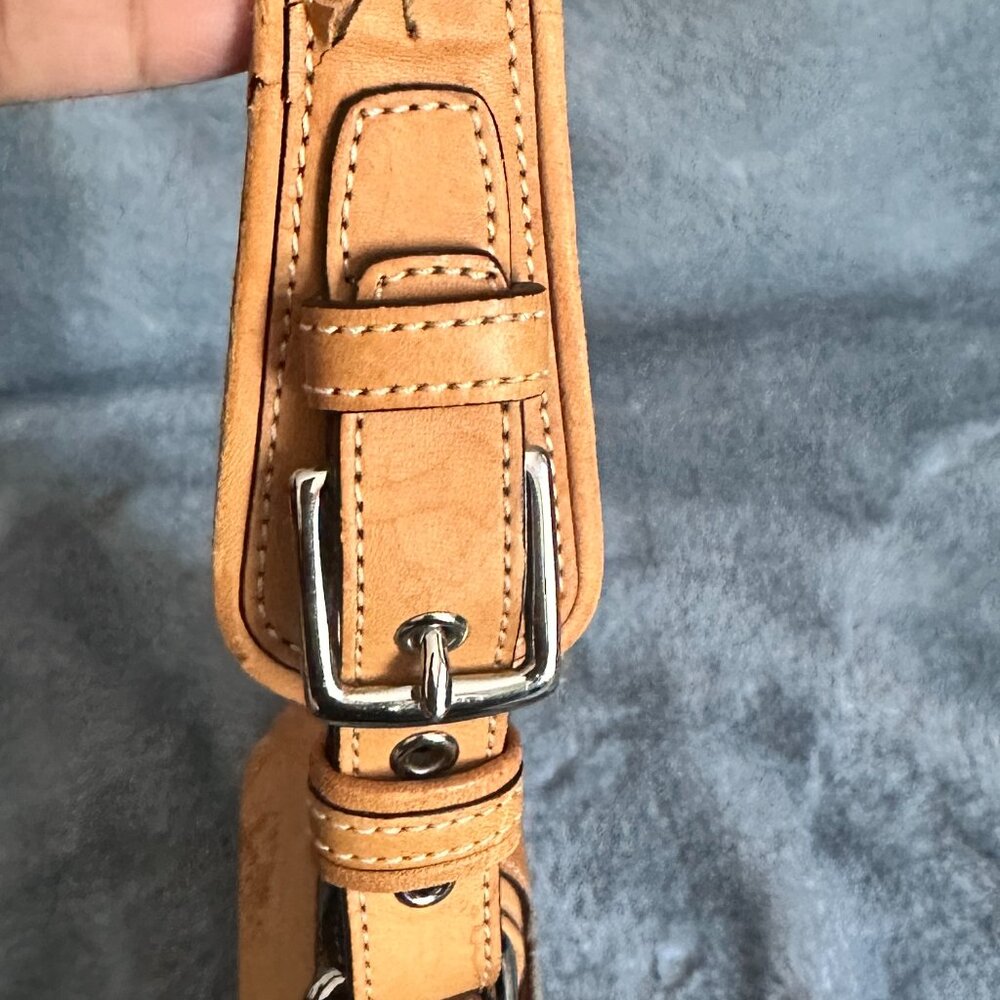 Coach Logo Shoulder Bag Purse Boho Brown Leather - Picture 8 of 9